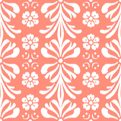 Ikat Range Pattern - Coral - LaPerle