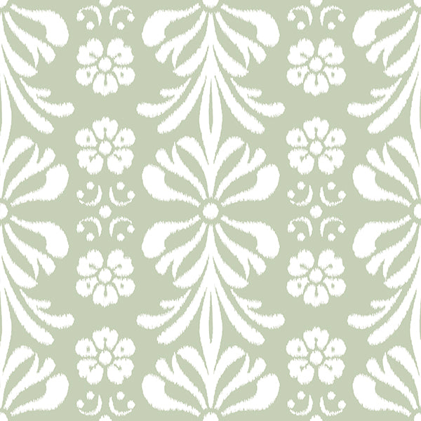 Ikat Range Pattern - Sage - LaPerle