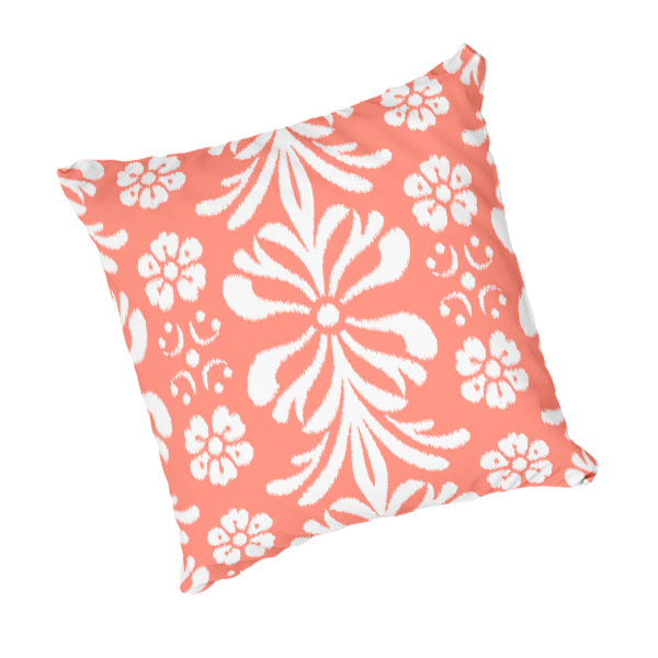 Ikat Range Scatter Cushion - Coral - LaPerle