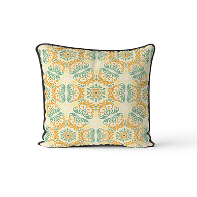 Velvet & Cotton Cushion  - Moroccan Pattern