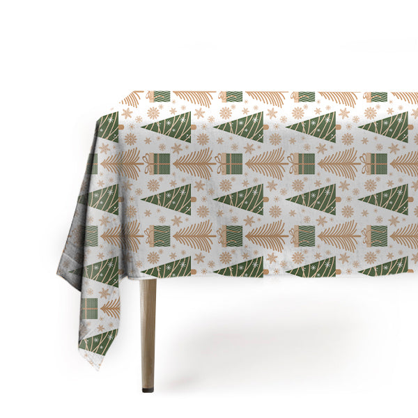 TABLECLOTH - Christmas Trees with Gifts & Bows