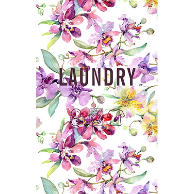 Laundry Bag -  Orchid Bouquets Botanical Flowers