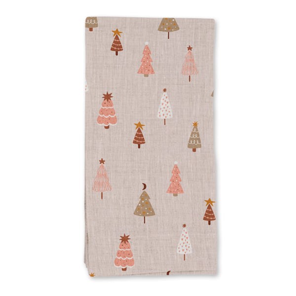 Napkin Set - Pastel Christmas Trees
