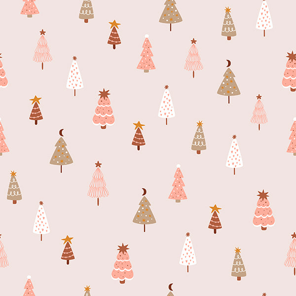 Napkin Set - Pastel Christmas Trees