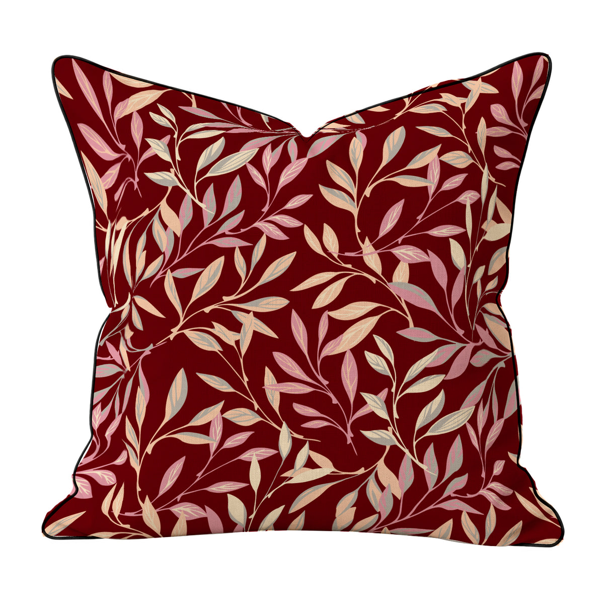 Velvet & Cotton Cushion  - Pinks & Browns