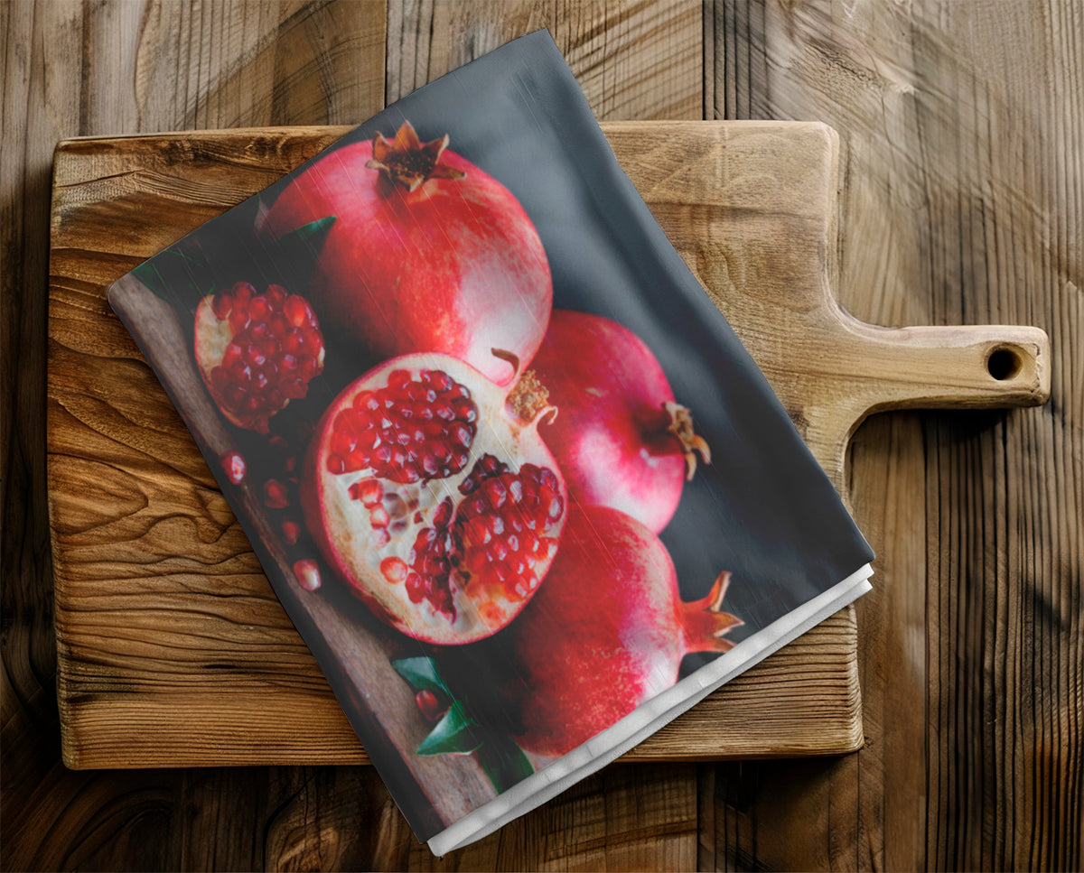 Tea Towels - Pomegranate & Cutting Board