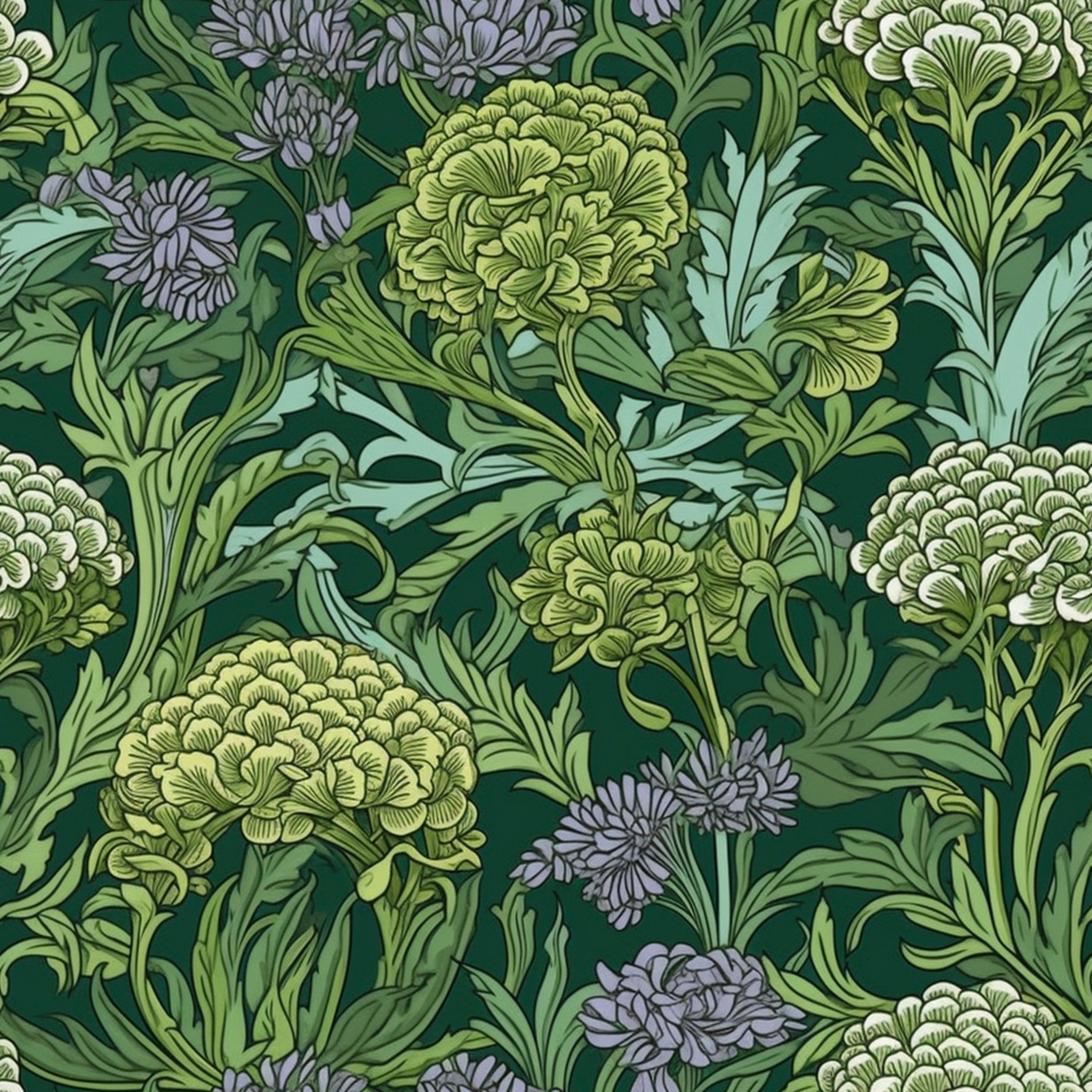 Velvet & Cotton Cushion  - Christmas Roses