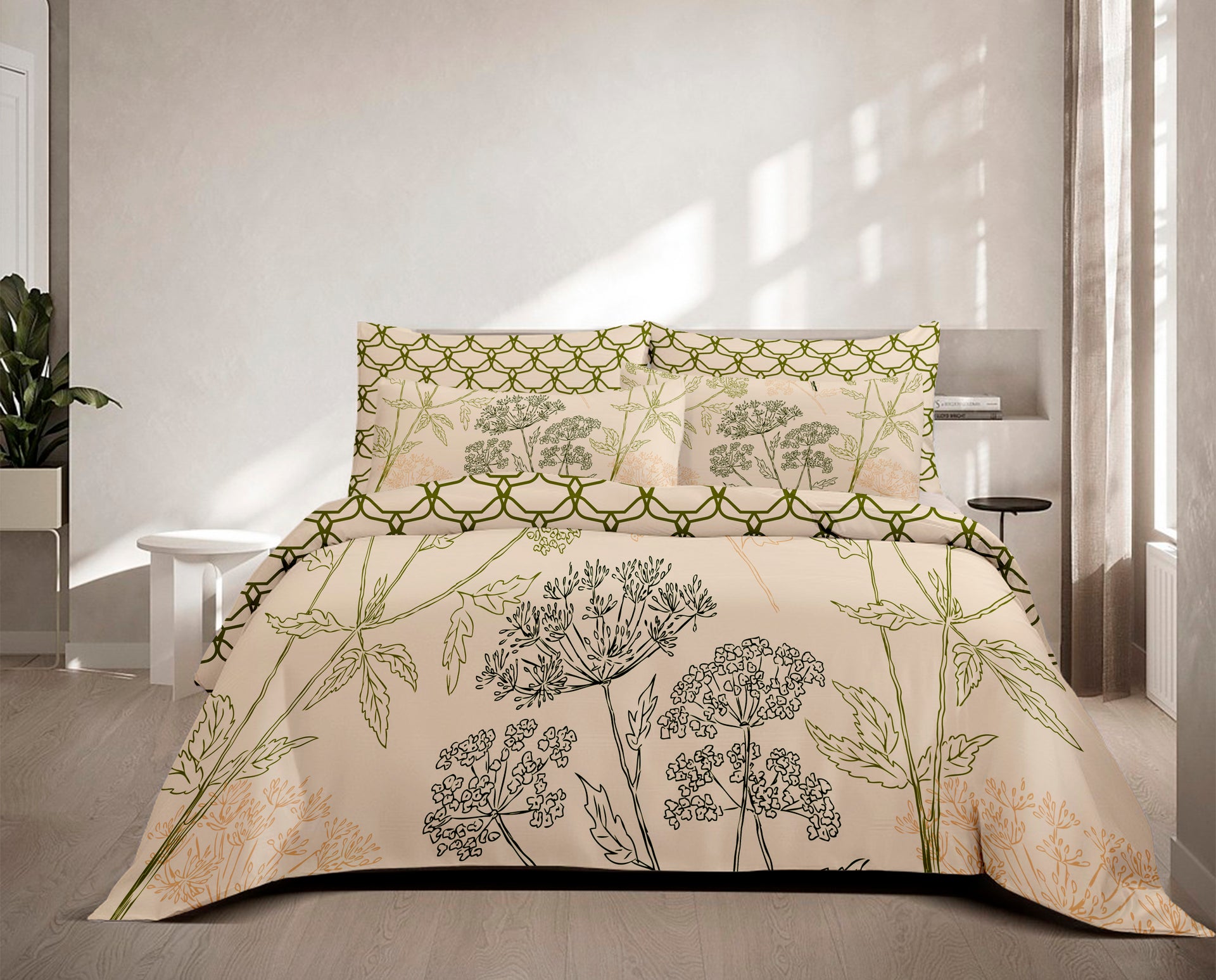 Reversible Duvet Cover Set - Umbellate Plants