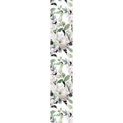 Runner - Green & Lilac Painted Flowers