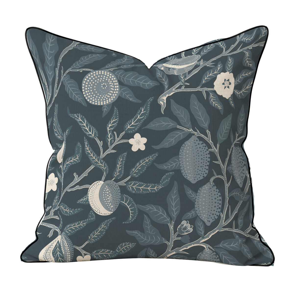 Velvet & Cotton Cushion  - William Morris Winter Fruits