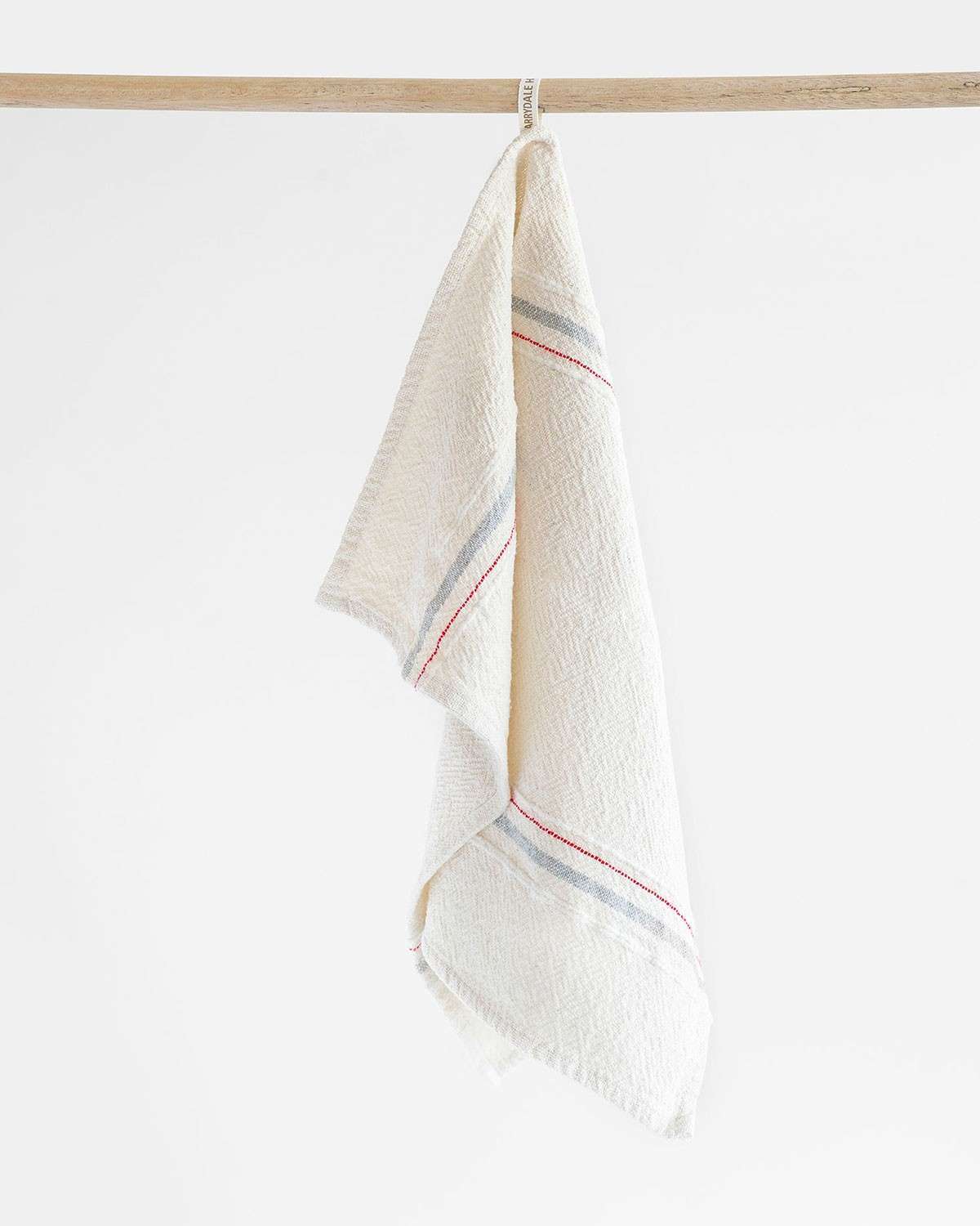 BHW - Small Country Towel - Variegated Stripes - Grey/Red