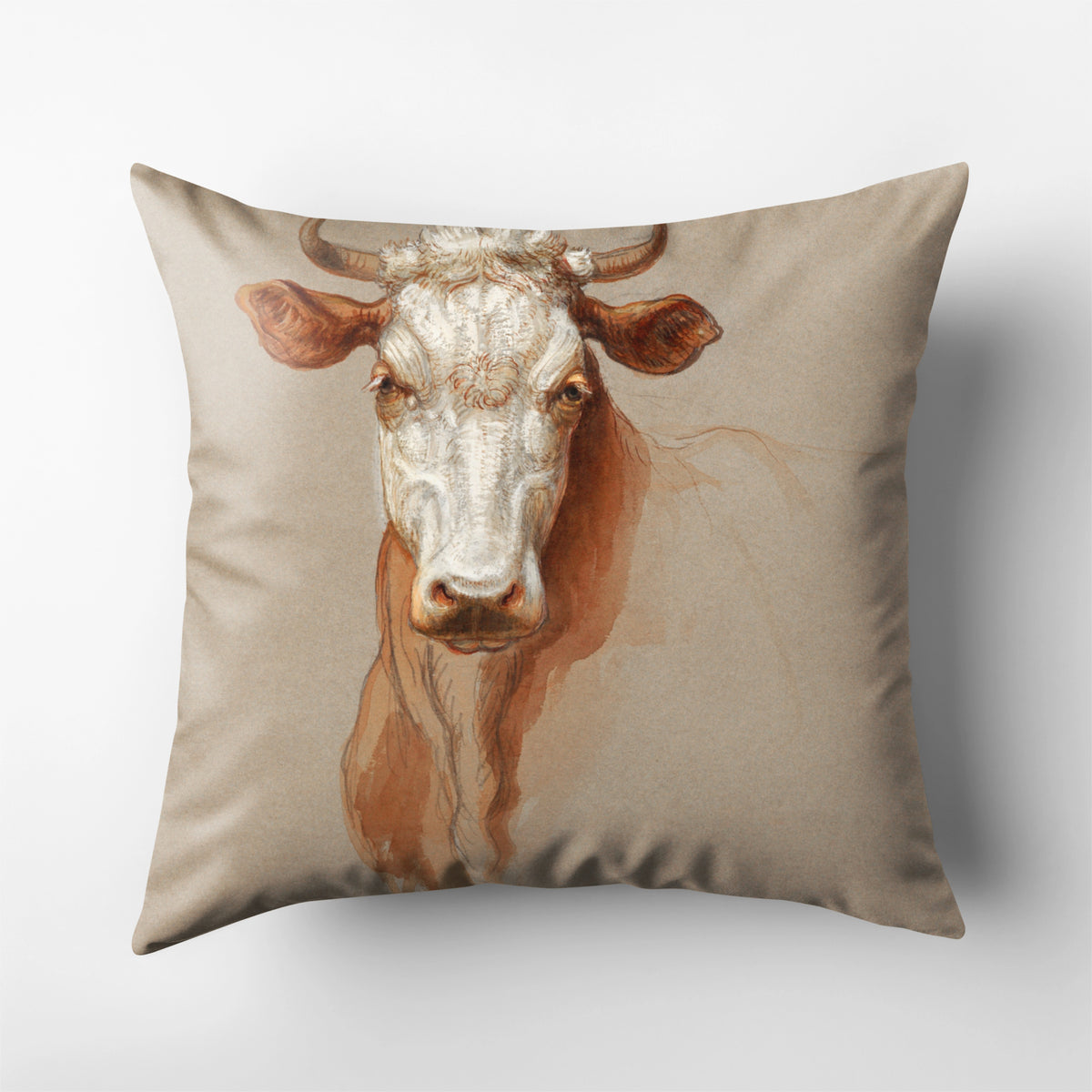Scatter Cushion  - Two Studies of Cattle -Samuel Colman (1876)