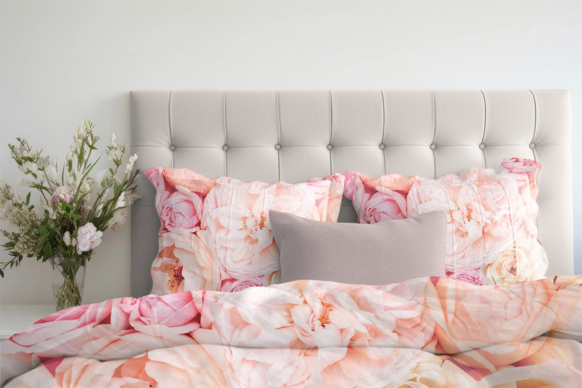 Duvet Cover Set - Floral Peonies Pastel