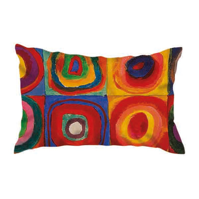 Scatter Cushion  -  Squares with Concentric Circles - Wassily Kandinsky