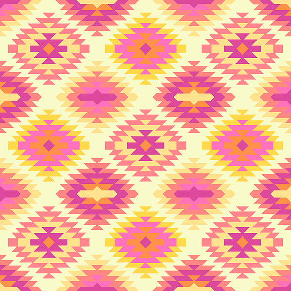 Scatter Cushion  -  Pink & Yellow Geometric