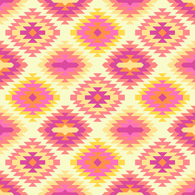 Scatter Cushion  -  Pink & Yellow Geometric