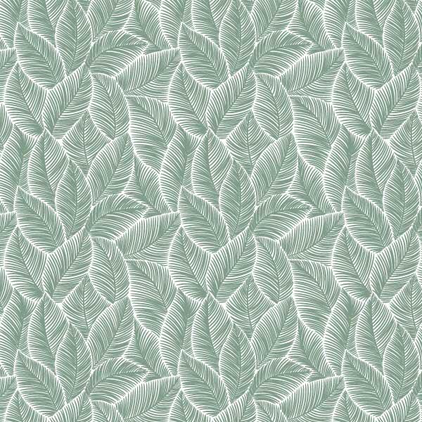 Reversible Duvet Cover Set - Abstract green leaves - LAPERLE