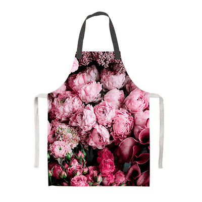 Beautiful Blossoming Flowers Apron with leather straps