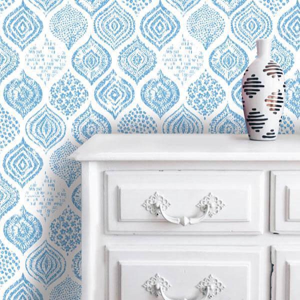 Vintage bohemian print wallpaper