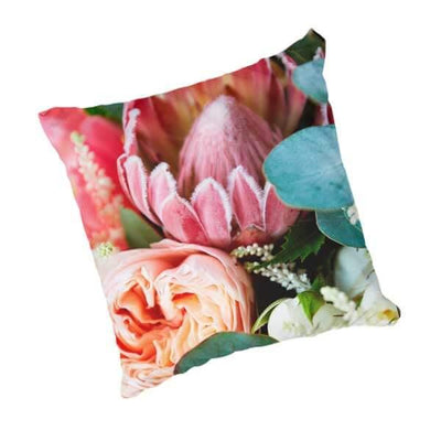 Pink Bouquet with Peonies & Roses scatter cushion