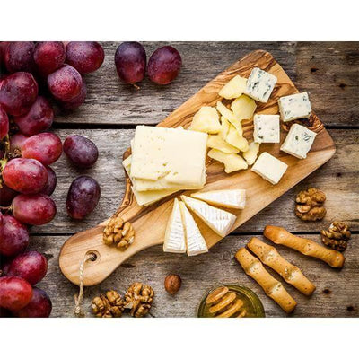 Cheese Board with Grapes print