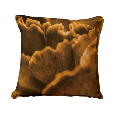 Luxe Scatter Cushion  -  Textured mustard mushroom - LAPERLE