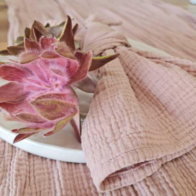 Napkin Set of Two   - Dusty Pink - LAPERLE