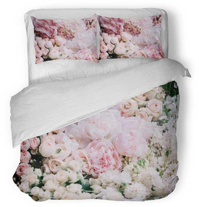 Duvet Cover Set - Bed of Peonies - LAPERLE