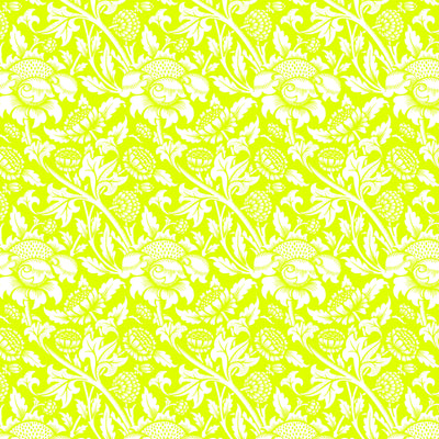 Scatter Cushion  - Vintage Floral Ornament-Chartreuse Print