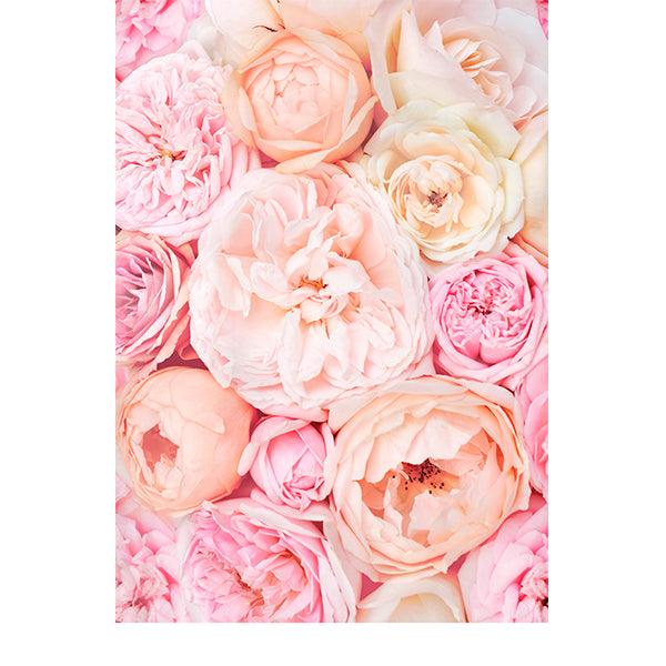 Floral Peonies Pastel duvet cover set print