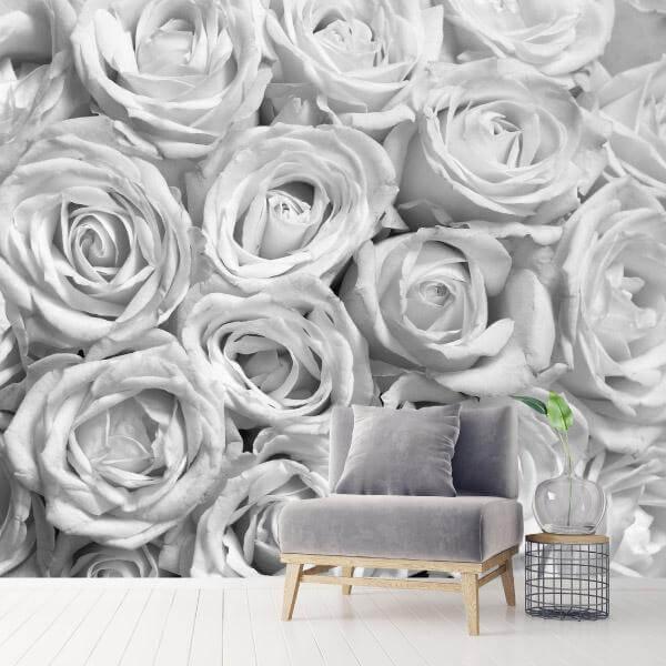 Wallpaper - Grey Roses