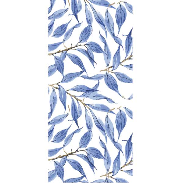 Tablecloth  - Blue leaves