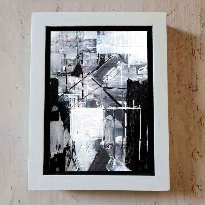 Canvas - Black and White Abstract - LAPERLE