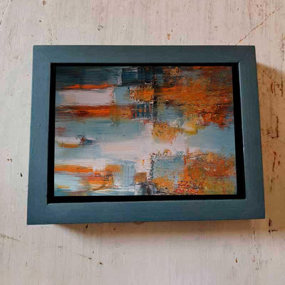 Canvas - Blue and Orange Abstract - LAPERLE