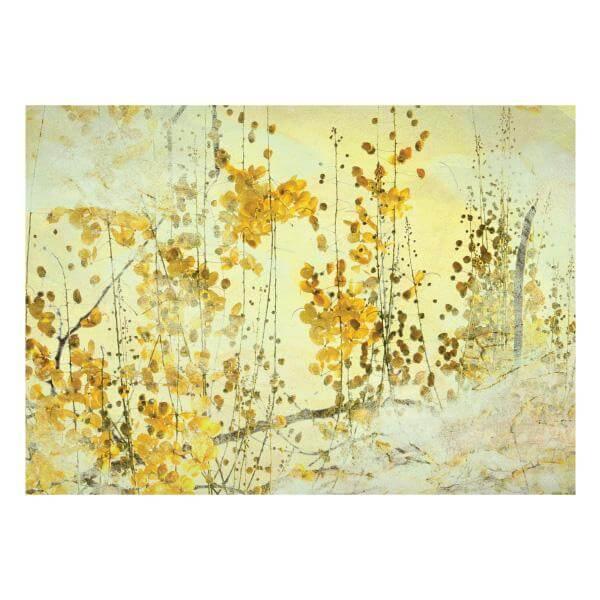 Printed Canvas Yellow Abstract