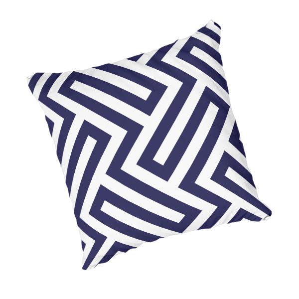 Scatter Cushion - Geometric Tiles - Dark blue - LAPERLE