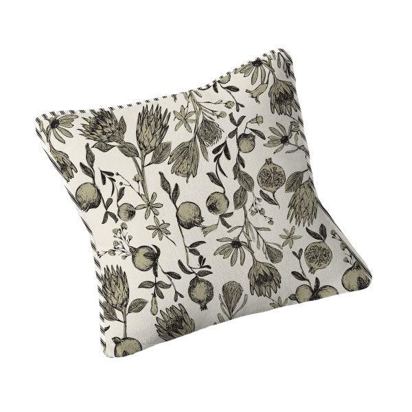 Scatter Cushion  - LAPERLE charcoal Fynbos Toile de Jouy