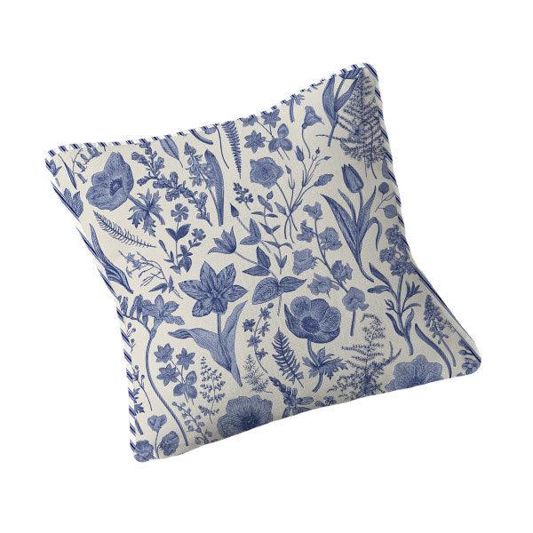 Scatter Cushion  - Delft blauw botanical illustration - LAPERLE