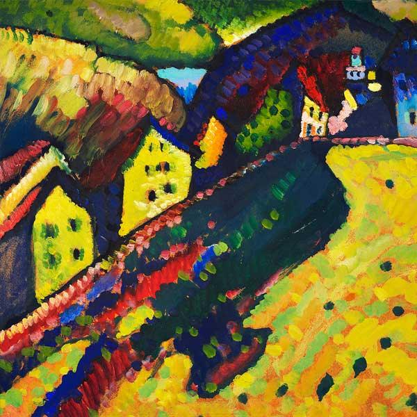 Scatter Cushion - Houses at Murnau - Wassily Kandinsky (1909) - LAPERLE