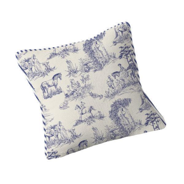 Scatter Cushion  - Traditional delft blauw Toile de Jouy - LAPERLE