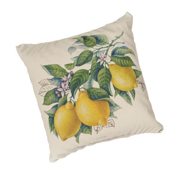 Scatter Cushion  - Lemons and leaves illustration - LAPERLE