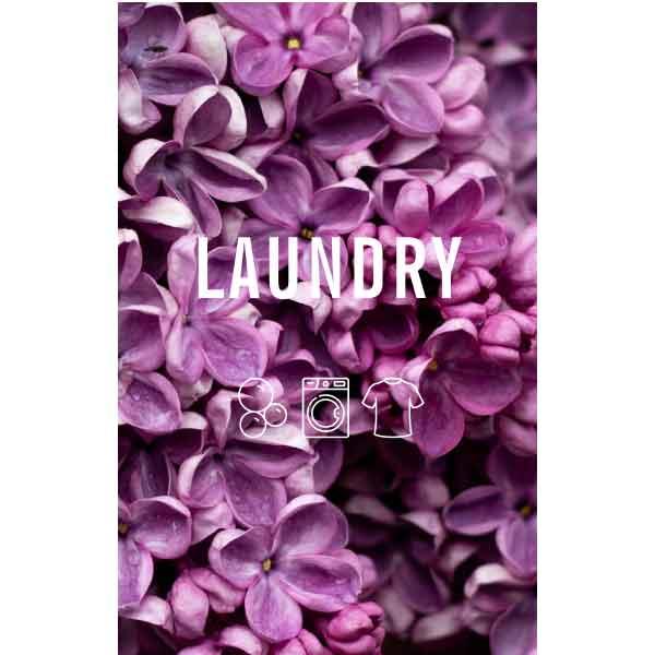 Beautiful purple blossoms laundry bag print