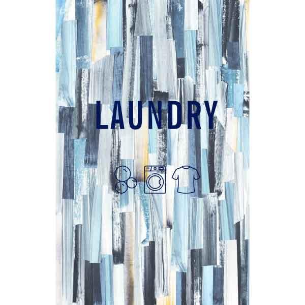 Blue abstract laundry bag print