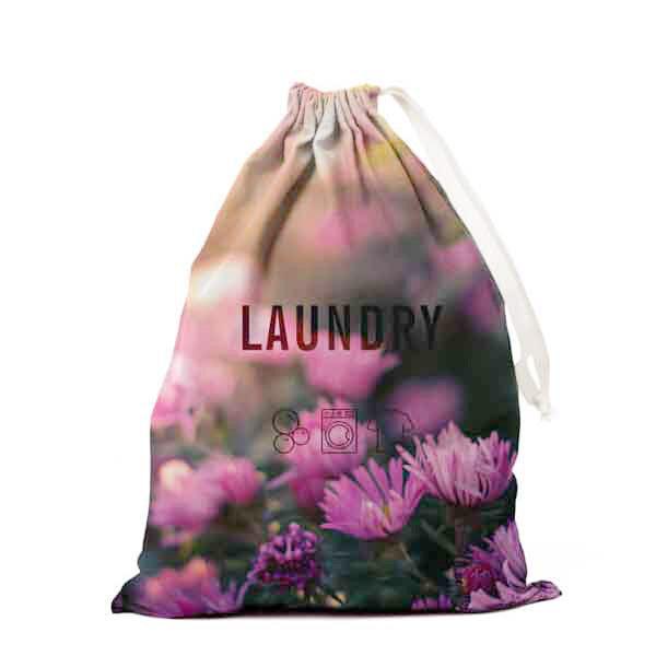 Delicate flowers laundry bag