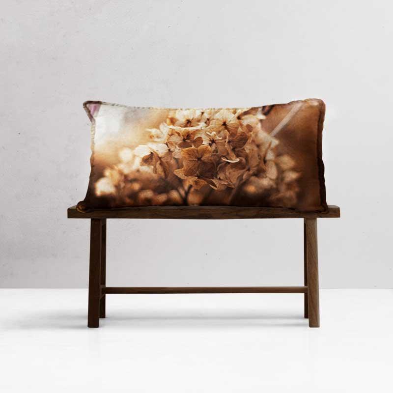 Luxe  Rectangular Cushion  - Dried Hydrangea - LAPERLE