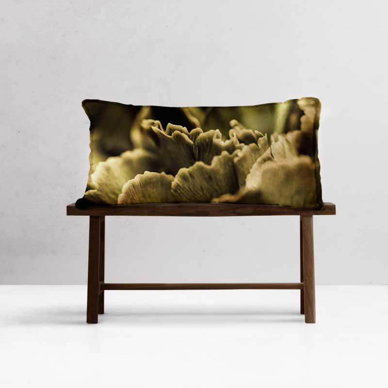 Luxe Rectangular Cushion  - Shades of green mushroom - LAPERLE