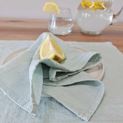 Napkin Set of Two  - Mint green - LAPERLE
