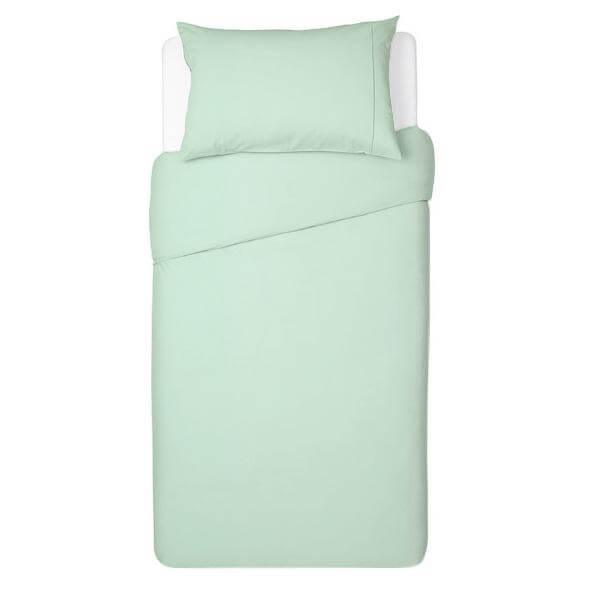 Mint duvet with pillow