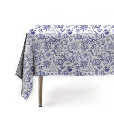Delft blauw exotic flowers, birds and fruits tablecloth