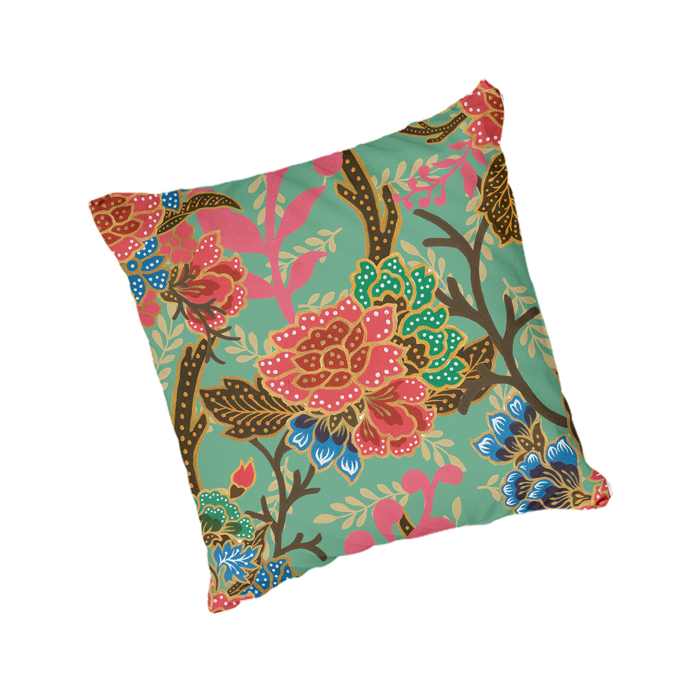 Scatter Cushion  -  Traditional Oriental Flowers
